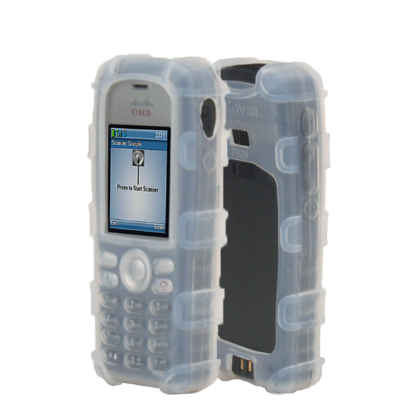 Ruggedized Back Open Healthcare Grade Silicone Case ONLY fits Cisco 7926G Unified Wireless IP Phone, Dock-in-Case, CLEAR