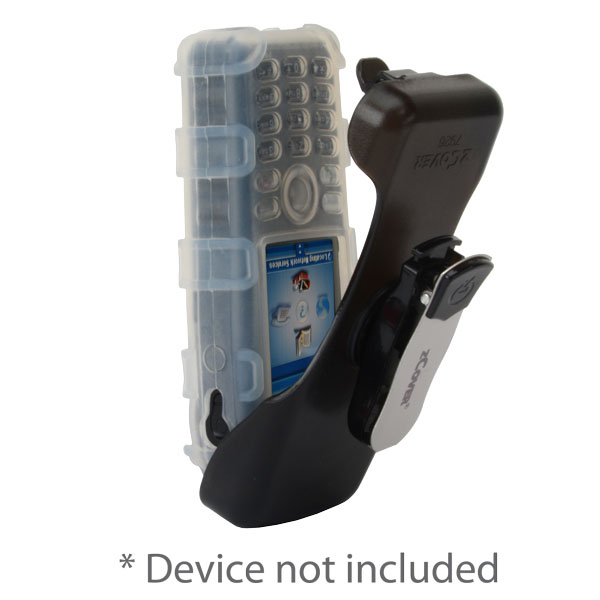 Ruggedized Back Open Healthcare Grade Silicone Case w/Universal Holster Metal Clip fits Cisco 7926G Unified Wireless IP Phone,Dock-in-Case, CI926BRN replacement, CLEAR