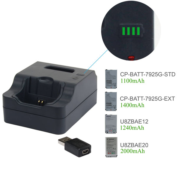 zDock Desktop Dual Charging Dock with Dock-in-Case Solution, Charge ONE(1) Handset & ONE(1) Battery, w/Converter for Cisco Original AC Adapter CP-PWR-7925G, fits Cisco 7926G/7925G/7925G-EX Wireless IP Phone and Battery [Replacement of CI92UUDK]