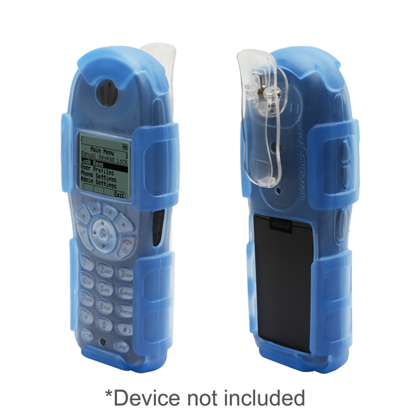 zCover gloveOne Ruggedized Back Open HealthCare Grade Silicone Case w/Fixed Low Profile Belt Clip fits Spectralink 8030, Nortel WLAN 6140, Avaya 3645/6140 & Alcatel 610 Wireless IP Phone, BLUE