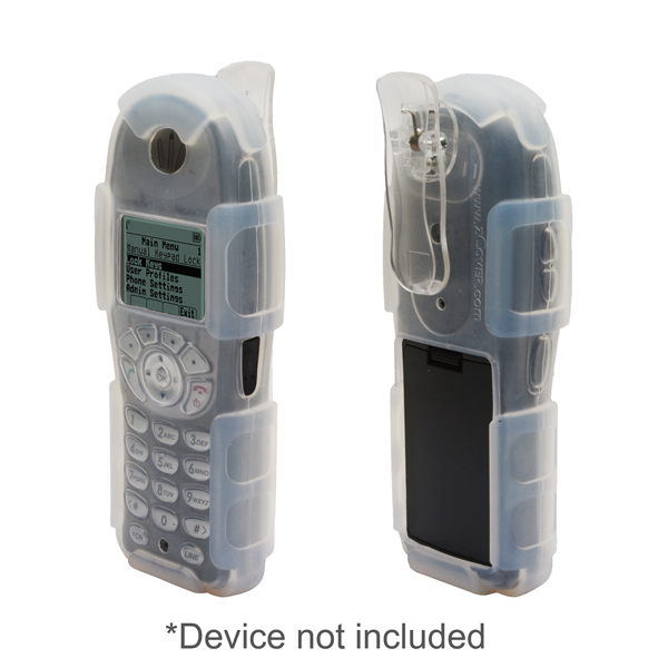 zCover gloveOne Ruggedized Back Open HealthCare Grade Silicone Case w/Fixed Low Profile Belt Clip fits Spectralink 8030, Nortel WLAN 6140, Avaya 3645/6140 & Alcatel 610 Wireless IP Phone, CLEAR