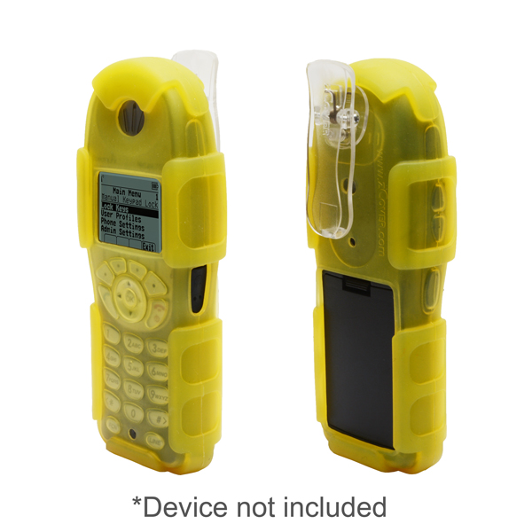 zCover gloveOne Ruggedized Back Open HealthCare Grade Silicone Case w/Fixed Low Profile Belt Clip fits Spectralink 8030, Nortel WLAN 6140, Avaya 3645/6140 & Alcatel 610 Wireless IP Phone, YELLOW