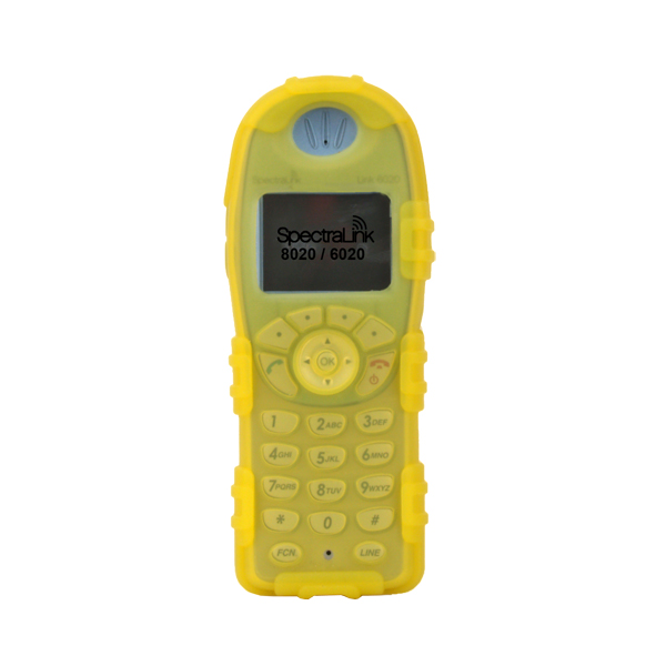Rugg Healthcare Grade Back Open Silicone Case (ONLY) fits Spectralink 8020/6020, Avaya 3641/6120, Nortel WLAN 6120 & Alcatel 310 Wireless IP Phone, YELLOW