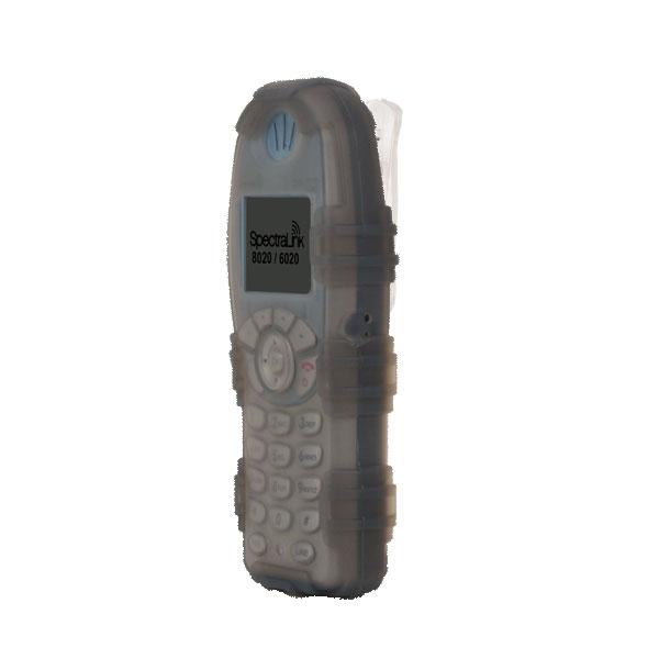 Rugg Healthcare Grade Back Open Silicone Case fits Spectralink 8020/6020, Avaya 3641/6120, Nortel WLAN 6120 & Alcatel 310 Wireless IP Phone w/Fixed Low Profile Belt Clip, GREY
