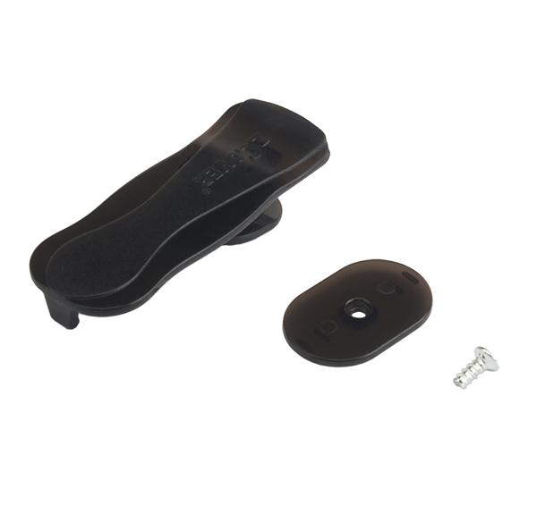 FIXED Low Profile Belt Clip Set w/MINI DISKTTE, BLACK