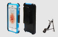 Ruggedized Silicone Case w/Clam Shell + Holster w/fixed Low Profile Swivel Stand