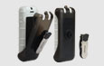 Healthcare Grade Back Open Silicone Case, Solid Color w/Printed Keypad and Universal Metal Clip Hols