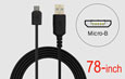 zAdapter® 78-inch USB Cable, M-Standard to M-Micro USB