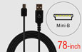 zAdapter® 78-inch USB Cable, M-standard to M-Mini USB ( Connect Computer to Cisco phone) , BLACK