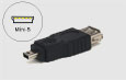 zAdapter USB port adapter, F-standard to M-mini