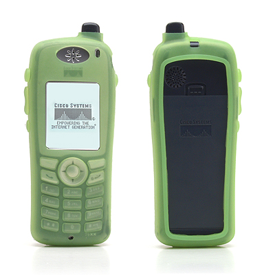 back open with lanyard, fits Cisco 7921, Office GREEN